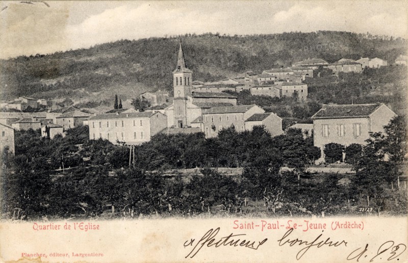 SAINT-PAUL-LE-JEUNE. Département : Ardèche (07). Region: Auvergne-Rhône-Alpes (formerly Rhônes-Alpes)