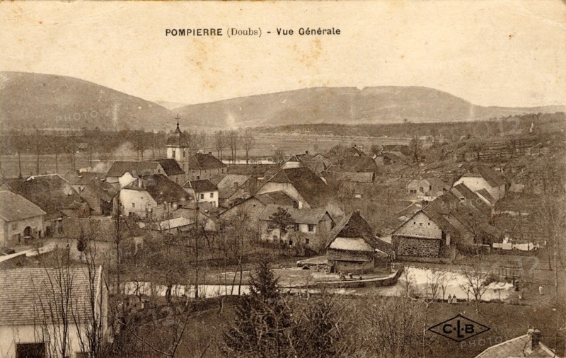 POMPIERRE-SUR-DOUBS. Département : Doubs (25). Région : Région : Bourgogne-Franche-Comté (anciennement Franche-Comté)