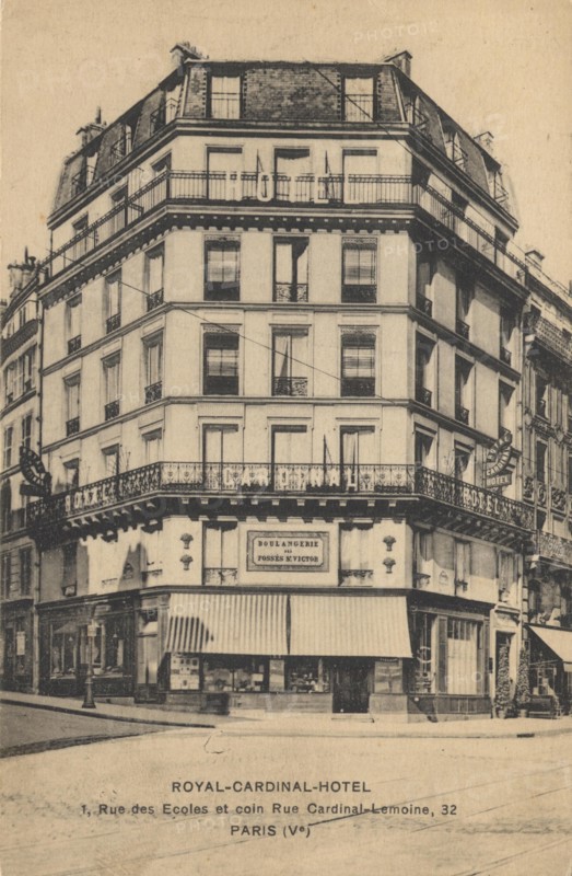 Paris, corner of rue des Ecoles and Cardinal-Lemoine
