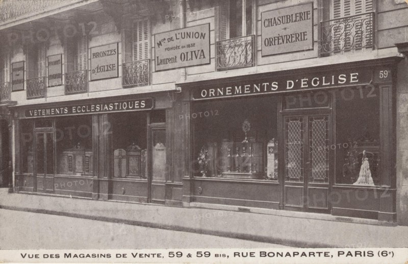 Paris, shop selling religious objects in rue Bonaparte