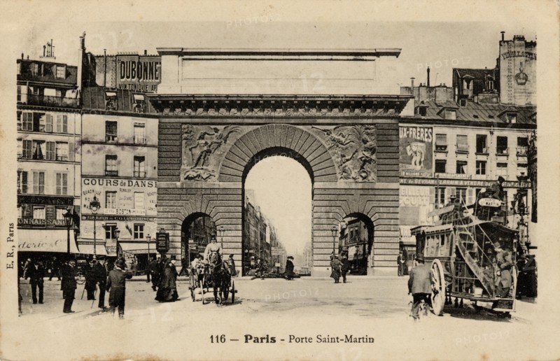 Paris, the Porte Saint-Martin