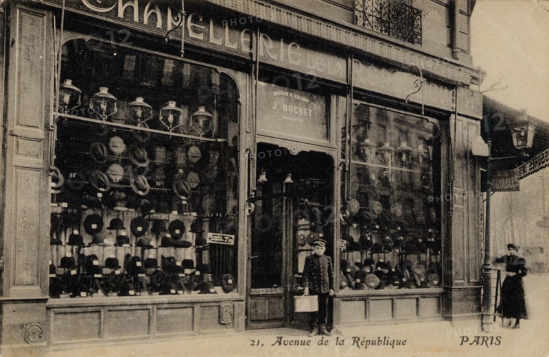 Paris, millinery on avenue de la République