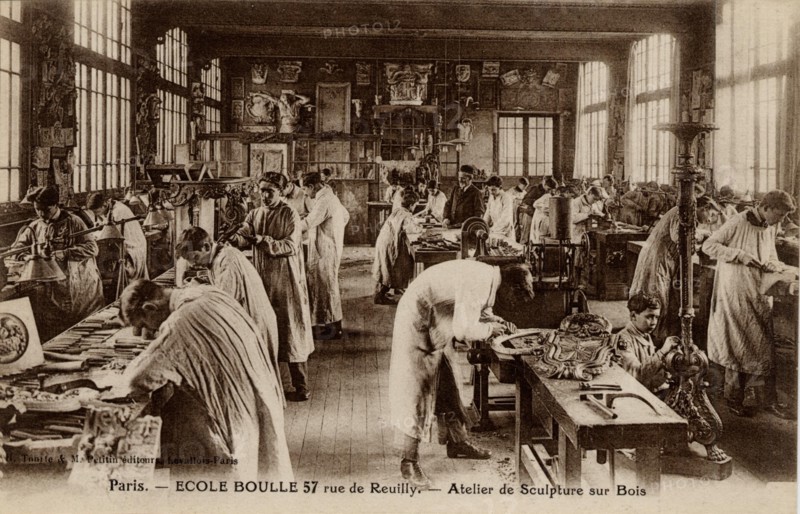 Paris, students from the Ecole Boulle