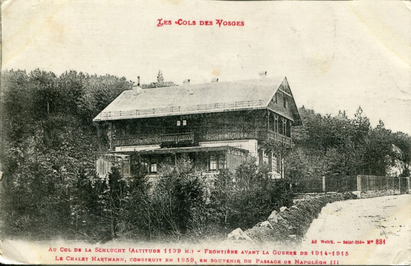 The Chalet Hartmann on the Col de la Schlucht