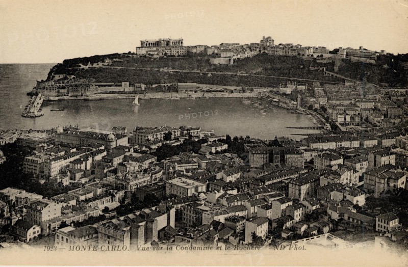 Monte-Carlo, view over the Condamine and the Rock