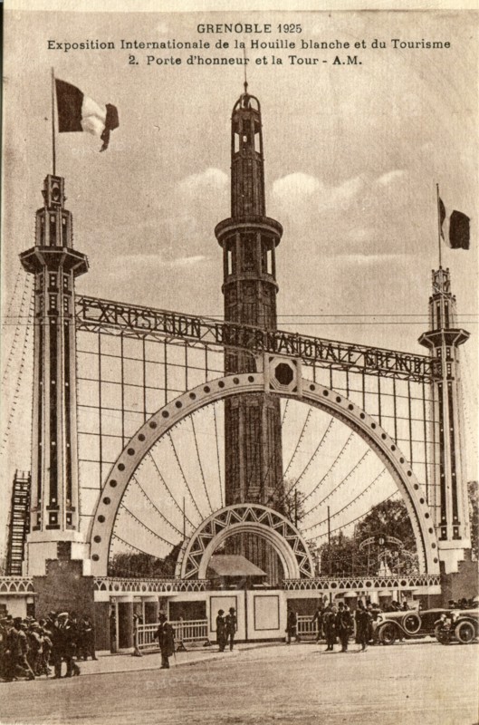 Entrance to the International Exhibition of Hydropower and Tourism in Grenoble