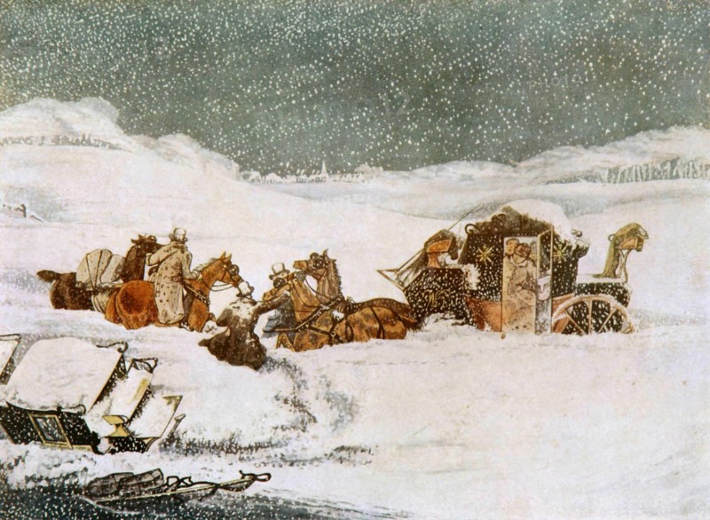 The Birmingham mail near Aylesbury par Havell