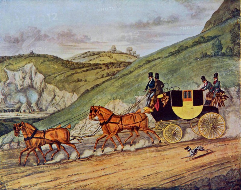 Cocher dirigeant quatre chevaux  par Gleadah