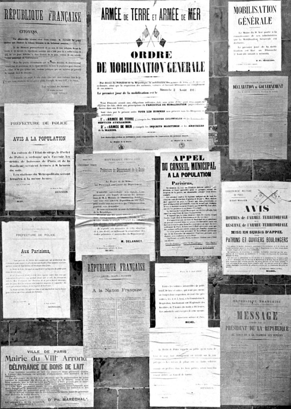 Première Guerre Mondiale. La mobilisation