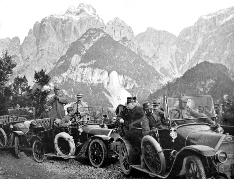 World War I. General Joffre on the Italian front