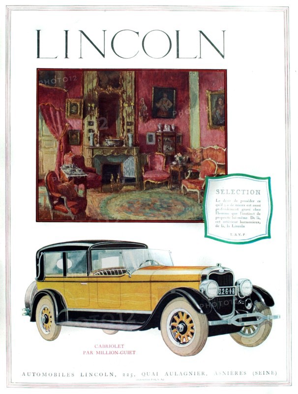 Automobile Ford Lincoln 1927