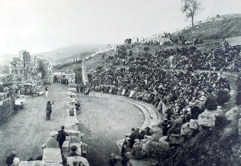 Algeria. A theatre performance in the Roman ruins of Djemila, 1925