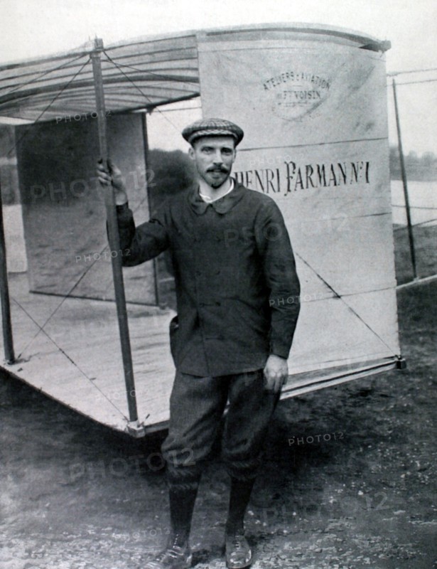 Portrait of aviator Henri Farman (1907)