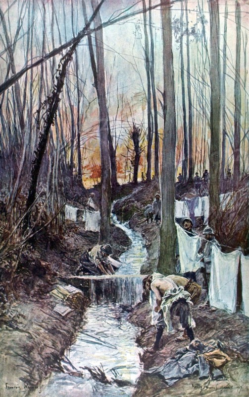François Flameng, in the woods of Roucy (Aisne)