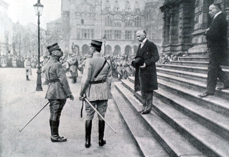World War I. Occupation of  Wiesbaden by the French Army (December 1918)