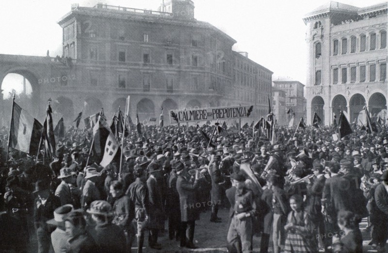 Fascist demonstration against Prefect Mori, in Bologna. (1922)