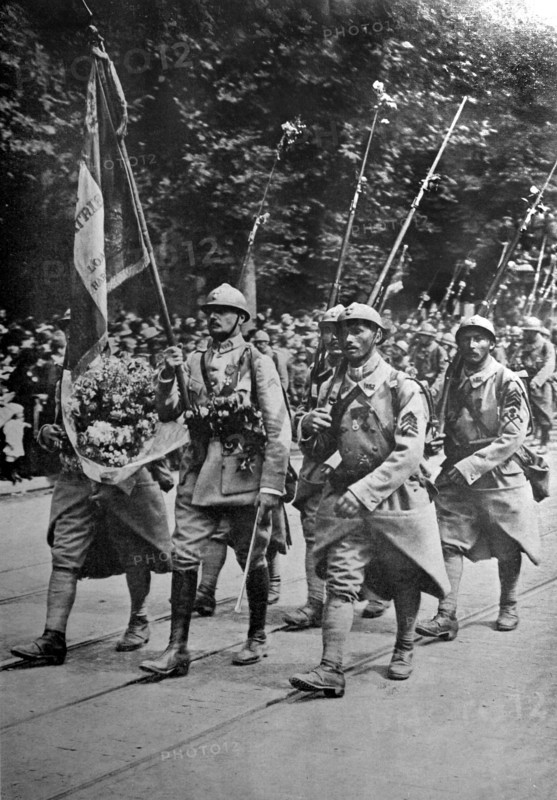 Défilé du 14 juillet à Paris en 1917