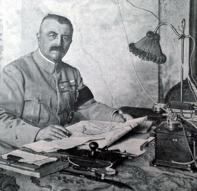 World War I. General Franchet d'Esperey, commander-in-chief of the allied armies in Macedonia