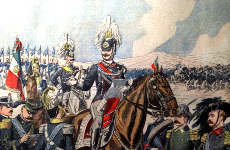 Victor-Emmanuel III et son état-major
