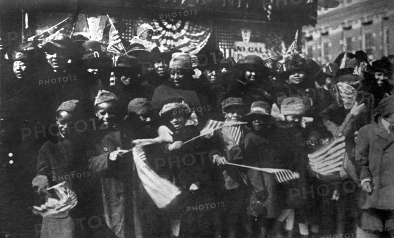In the United States, the  triumphal return of the black soldiers of the 369th Infantry (1919)