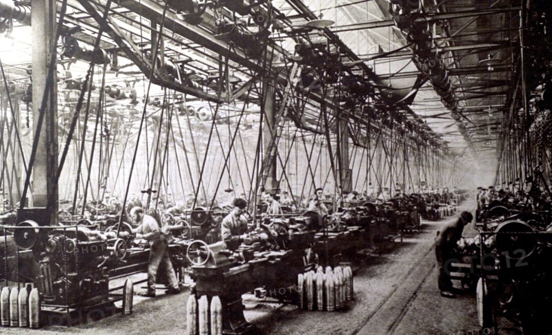 Première Guerre Mondiale. Fabrication de munitions chez Krupp