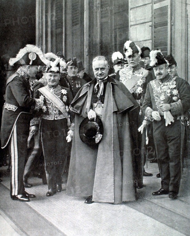 At the Elysée Palace in Paris, the diplomatic corps leaving a New Year's Day reception