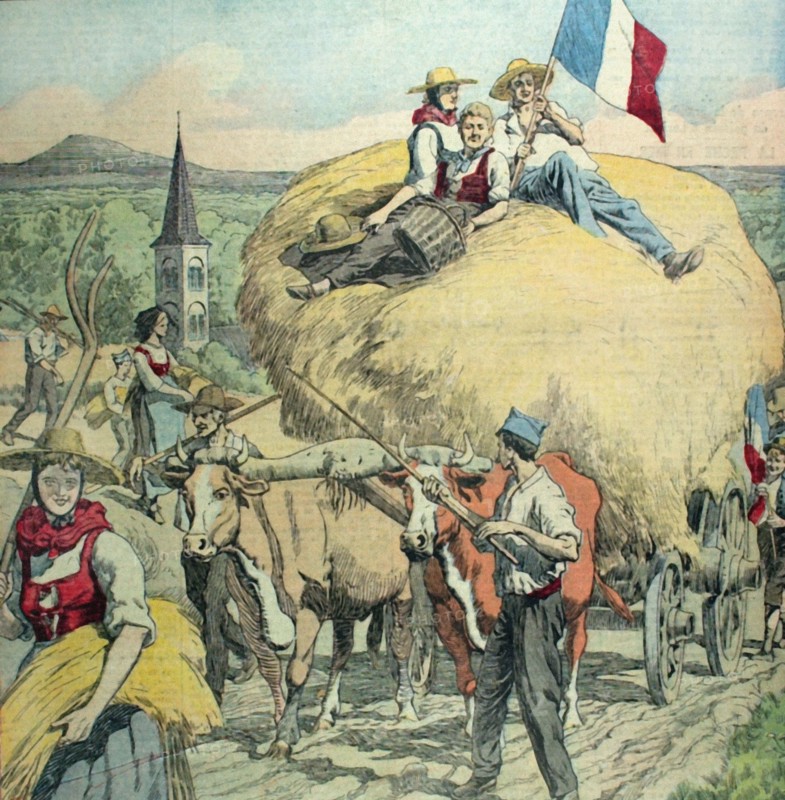 Le retour de la moisson en Alsace du 22-8-1920