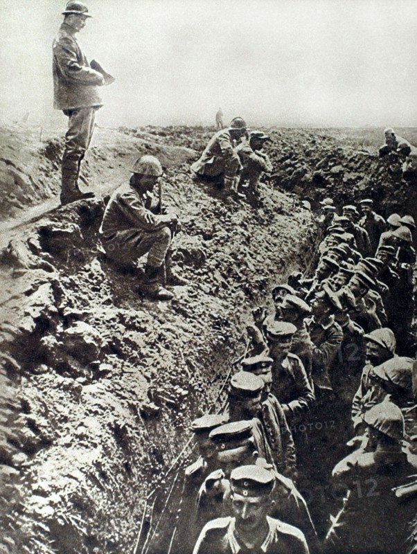 Germans taken prisoner in the Battle of the Somme, 1916