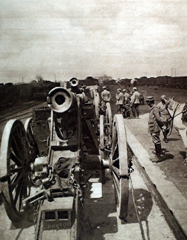 The guns of Maubeuge, captured from the Germans