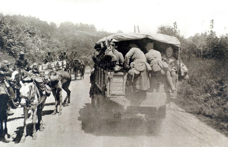 To the northwest of Soissons during the German offensive, 1918