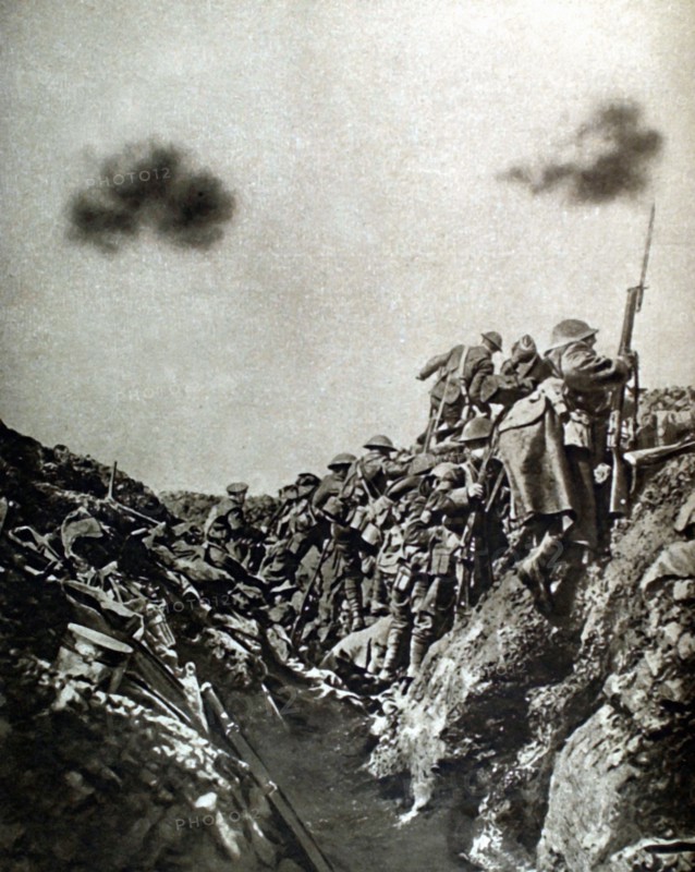 World War I. English counter-attack in the Somme