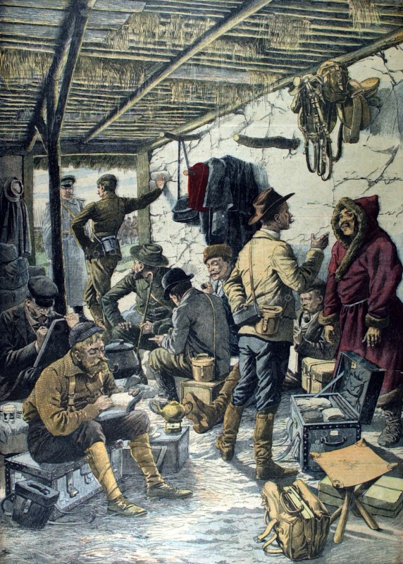 Russo-Japanese War. A Russian billet in Manchuria (1904)