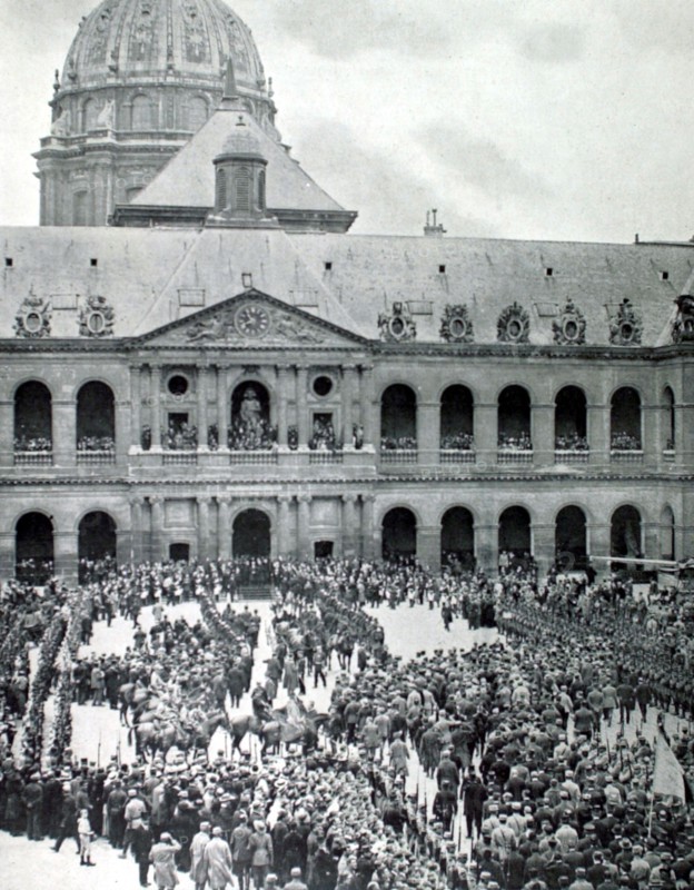 In Paris, the ashes of Rouget de Lisle being transferred to Les Invalides (1915)