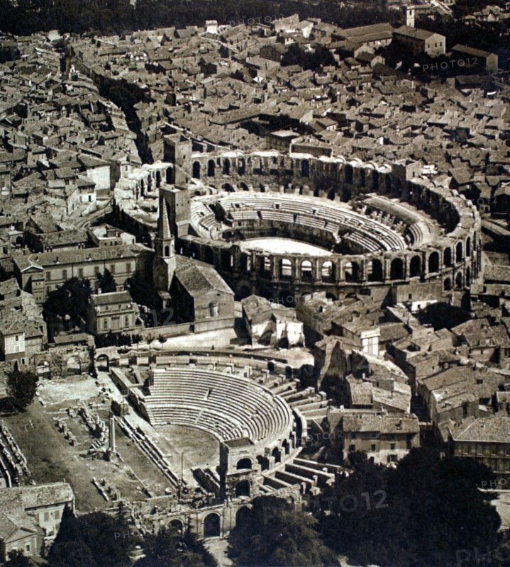 Arles: the ancient amphitheater and arena (1929)