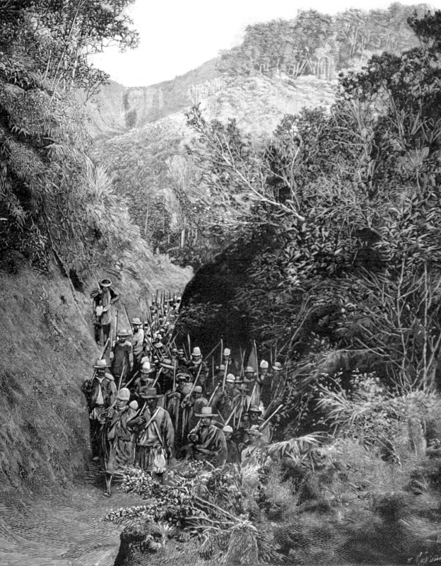 Expédition de Madagascar. Troupes malgaches en reconnaissance in "Le Journal illustré" du 16-6-1895