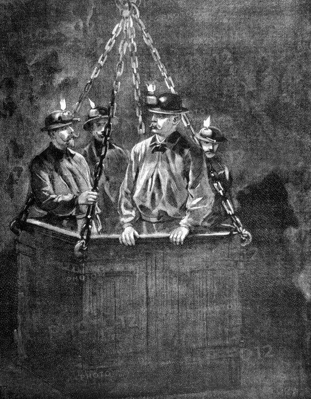 Le président Félix Faure visite les mines de Lens in "Le Journal illustré" du 11-12-1898