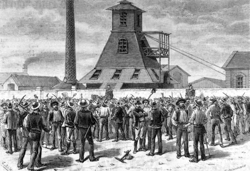 Grèves dans la mine d'Anzin in "Le Journal illustré" du 16-3-1884