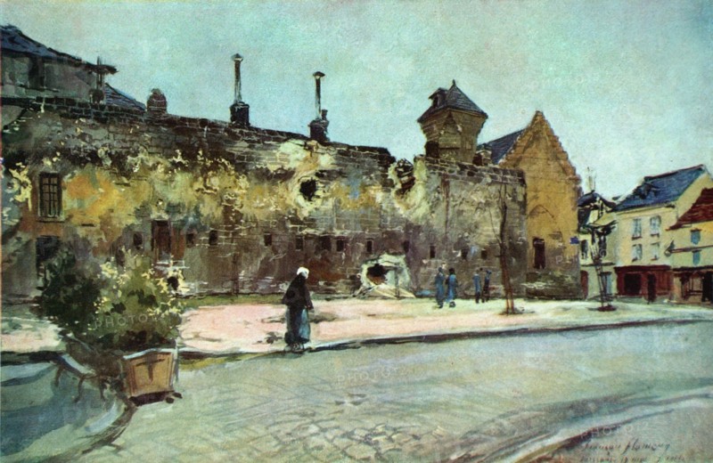 François Flameng, Soissons, la caserne