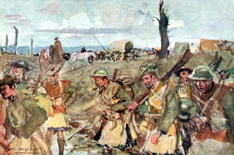 Charles Hoffbauer, dans la Somme, dans les lignes anglaises : Contalmaison