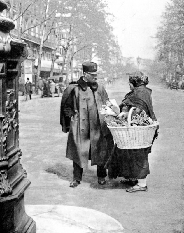 Lily-of-the-valley vendor, Boulevard des Italiens, Paris (1925)