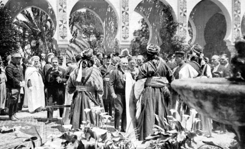 French President Doumergue visiting Algiers