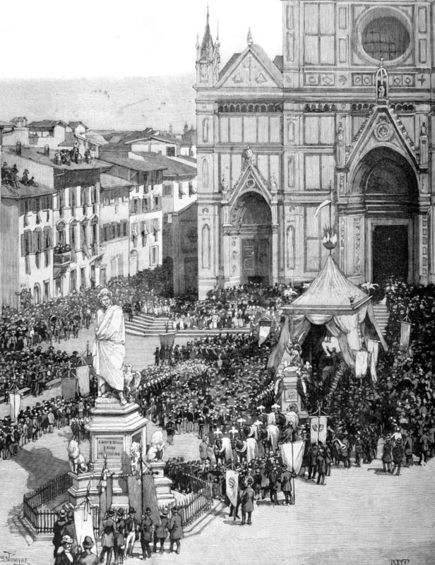 Florence, le transfert des cendres de Rossini dans l'église Santa Croce, in "Le Monde illustré" du 28 mai 1887