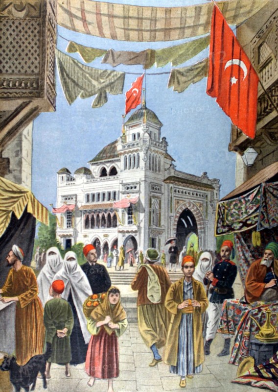 The Turkish pavilion at the 1900 Paris World Fair.