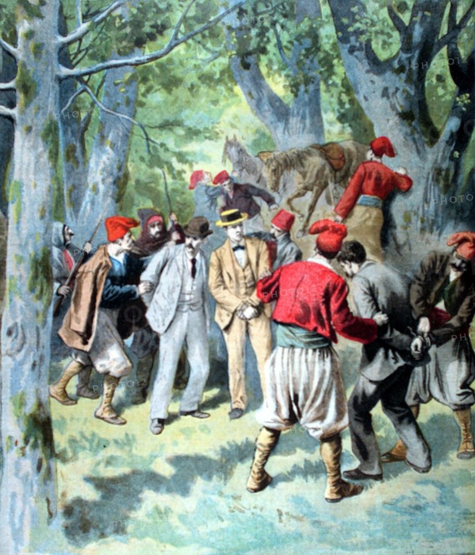 Capture de trois voyageurs français par des brigands en Sardaigne, du 20 août 1894
