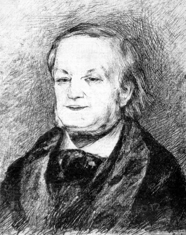 Richard Wagner's last portrait, made by Mr. Renoir, in "Le Monde illustré", April 23, 1887