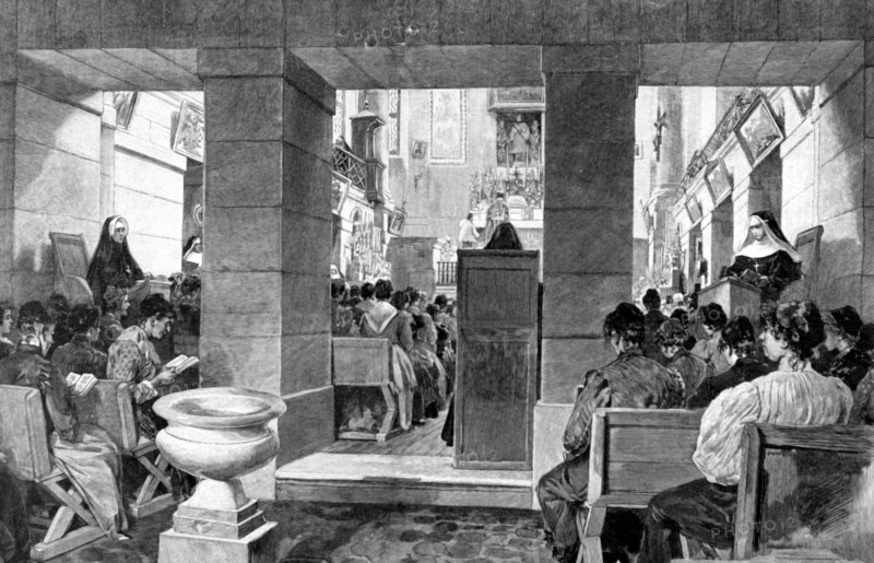 La chapelle de la prison de femmes de Saint-Lazare à Paris (1902)