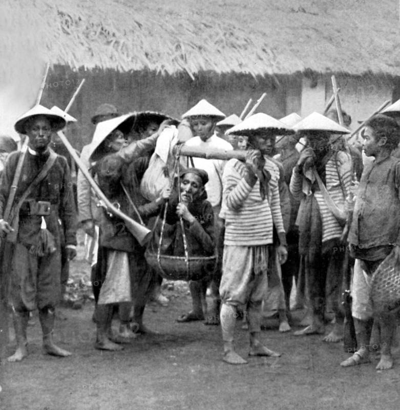 In Tonkin, military operation against pirate chief De-Tham (1909)