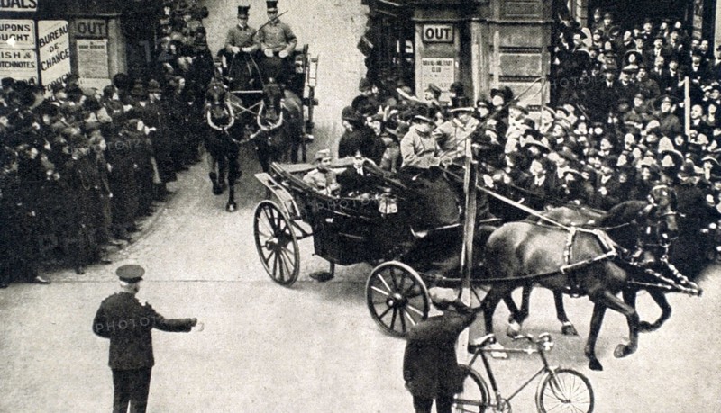 World War I. 
London visit of Prince Alexander of Serbia, accompanied by Mr. Patchich (3-31-1916)