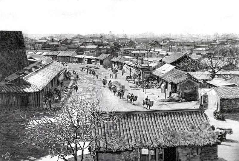 La ville chinoise de Pékin vue de la muraille, en 1900