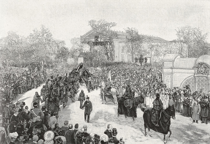 Funérailles à Budapest de Munkacsy (9 mai 1900).